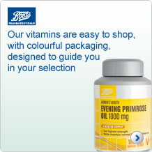 Boots Pharmaceuticals, our vitamins are easy to shop, with colourful packaging, designed to guide you in your selection.